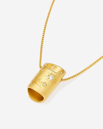 Biżuteria JW PEI Bamboo Necklace Women Złote Białe | PL1404EX