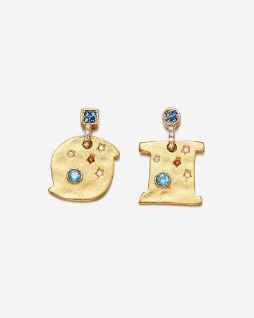 Biżuteria JW PEI Cosmos Earrings Women Złote Kolorowe | PL1411PQ