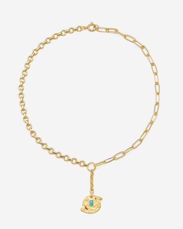 Biżuteria JW PEI Cosmos Round Necklace Women Złote Kolorowe | PL1418JJ