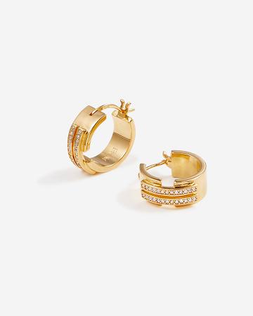 Biżuteria JW PEI Hoop Earrings Women Złote Białe | PL1447ZG