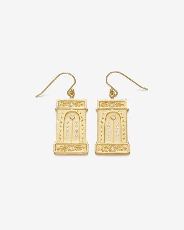 Biżuteria JW PEI Roman Arch Earrings Women Złote Białe | PL1463PQ