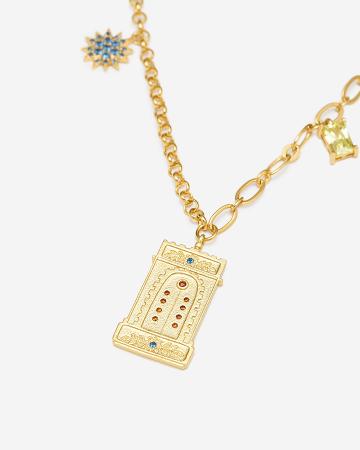 Biżuteria JW PEI Roman Arch Pendant Necklace Women Złote Kolorowe | PL1465SO