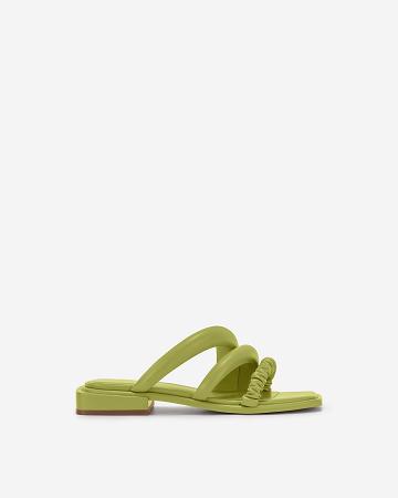 Buty JW PEI Jada Płaskie Mule Women Zielone | PL1473ZG