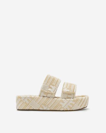 Buty JW PEI Lexi Terry Klapki Sandal Women Białe | PL1489PQ