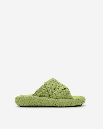 Buty JW PEI Lilah Woven Platformie Sandal Women Zielone | PL1490AP