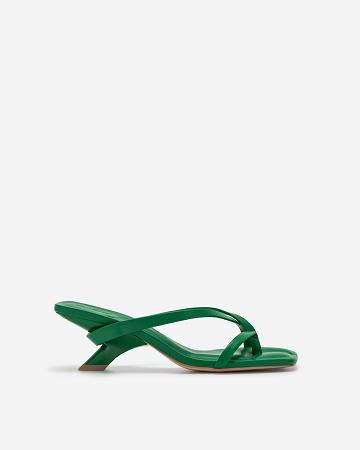 Buty JW PEI Maeve Z Paskami Mule Women Zielone | PL1499ZG