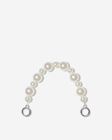 Pasek Łańcuszkowy JW PEI Anna Faux Pearl Women Srebrne | PL1369ZG