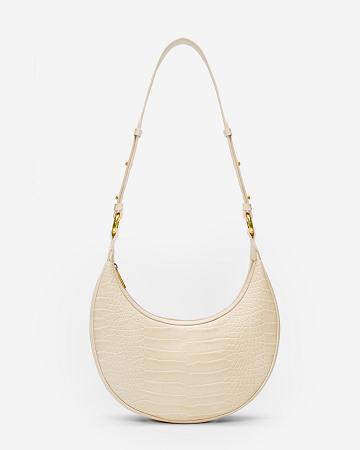 Torba Crossbody JW PEI Carly Saddle Women Beżowe | PL1006XF
