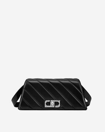 Torba Crossbody JW PEI Elsa Front Flap Women Czarne | PL1015RW