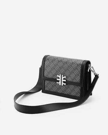 Torba Crossbody JW PEI FEI Mini Flap Women Czarne | PL1023SO