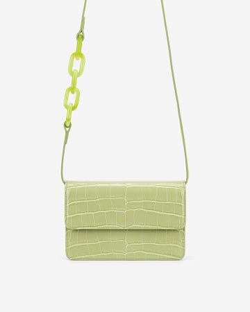 Torba Crossbody JW PEI Julia Acrylic Chain Women Oliwkowe Zielone | PL1029KI