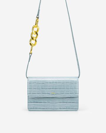 Torba Crossbody JW PEI Julia Chain Women Niebieskie | PL1033CE