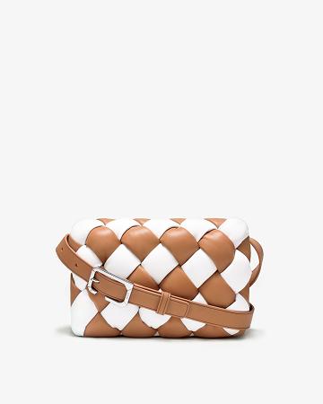 Torba Crossbody JW PEI Maze Women Białe Brązowe | PL1045IS