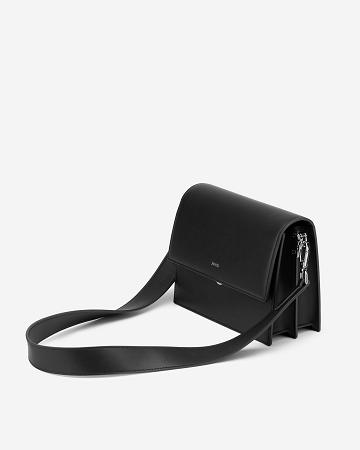 Torba Crossbody JW PEI Mini Flap Women Czarne | PL1061BC