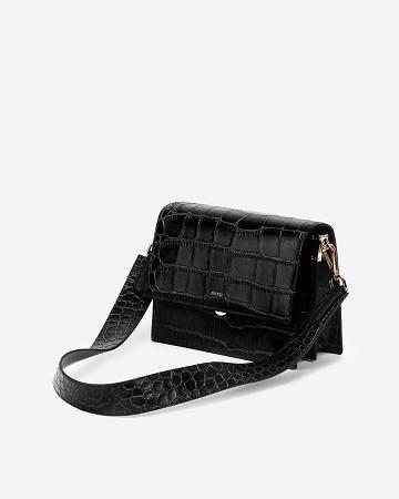 Torba Crossbody JW PEI Mini Flap Women Czarne Szare | PL1067RW