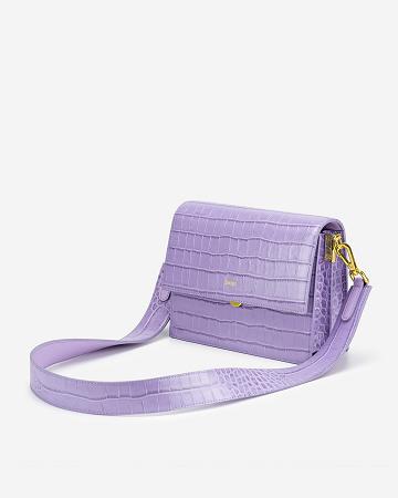 Torba Crossbody JW PEI Mini Flap Women Fioletowe | PL1059CE
