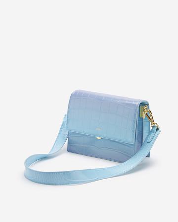 Torba Crossbody JW PEI Mini Flap Women Niebieskie Fioletowe | PL1056LH