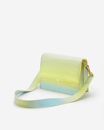 Torba Crossbody JW PEI Mini Flap Women Żółte Niebieskie | PL1057ZG