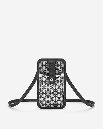 Torba Na Telefon JW PEI Aylin Trykotowy Women Czarne Szare | PL1160LH