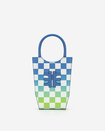 Torba Na Telefon JW PEI FEI Gradient Checkerboard Women Niebieskie Zielone | PL1172TV
