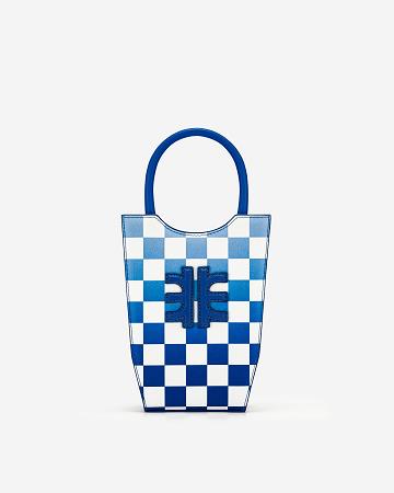 Torba Na Telefon JW PEI FEI Gradient Checkerboard Women Granatowe | PL1175IS