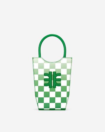 Torba Na Telefon JW PEI FEI Gradient Checkerboard Women Zielone | PL1178AP