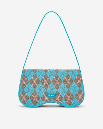 Torby Przez Ramię JW PEI Becci Trykotowy Women Niebieskie Szare | PL1223RW