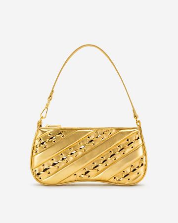 Torby Przez Ramię JW PEI Eva Metallic Straps Klasyczne Women Złote | PL1237KI