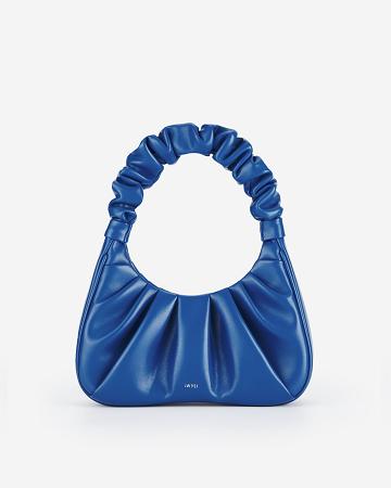 Torby Przez Ramię JW PEI Gabbi Ruched Hobo Women Granatowe | PL1291ZG