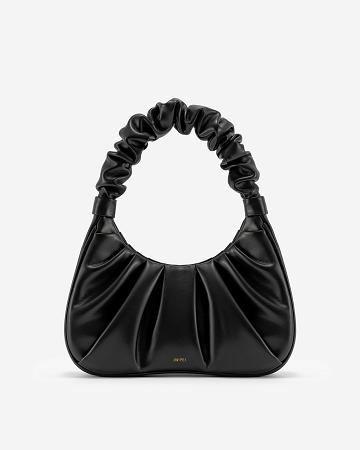 Torby Przez Ramię JW PEI Gabbi Ruched Hobo Mini Women Czarne | PL1300EX