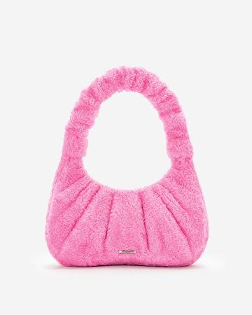 Torby Przez Ramię JW PEI Gabbi Terry Ruched Hobo Women Różowe | PL1302TV
