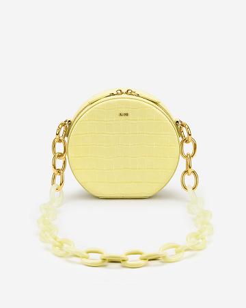 Torby Przez Ramię JW PEI Luna Gradient Acrylic Chain Circle Women Żółte | PL1319CE