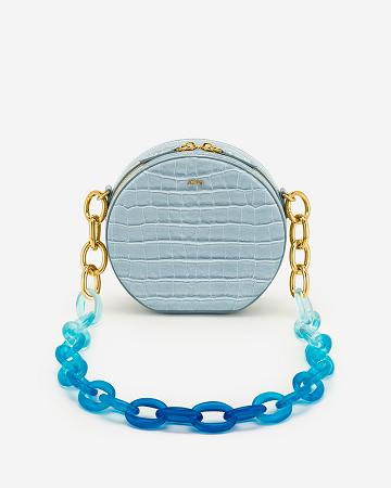 Torby Przez Ramię JW PEI Luna Gradient Acrylic Chain Circle Women Turkusowe | PL1320VD
