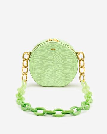 Torby Przez Ramię JW PEI Luna Gradient Acrylic Chain Circle Women Zielone | PL1321BC