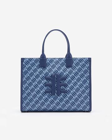 Torebki JW PEI FEI Medium Tote Women Granatowe | PL1091WY