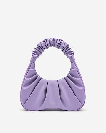 Torebki JW PEI Gabbi Ruched Hobo Mini Women Fioletowe | PL1114NB