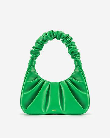 Torebki JW PEI Gabbi Ruched Hobo Mini Women Zielone | PL1120TV