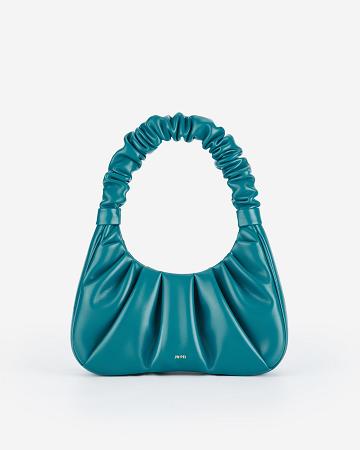 Torebki JW PEI Gabbi Ruched Hobo Women Aqua | PL1108LH