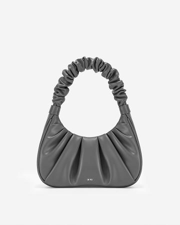 Torebki JW PEI Gabbi Ruched Hobo Women Szare | PL1107KI