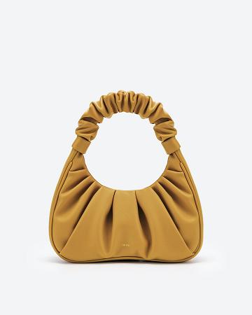 Torebki JW PEI Gabbi Ruched Hobo Women Żółte Brązowe | PL1112VD