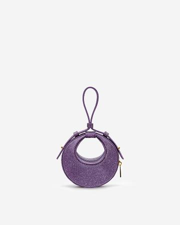 Torebki JW PEI Rantan Super Mini Glossy Finish Women Fioletowe | PL1131HK