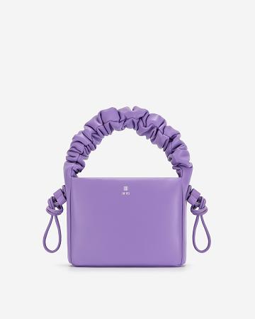 Torebki JW PEI Rylee Pofałdowany Drawstring Top Handle Women Fioletowe | PL1146TV