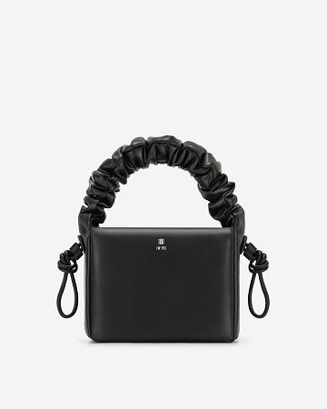 Torebki JW PEI Rylee Pofałdowany Drawstring Top Handle Women Czarne | PL1147YU