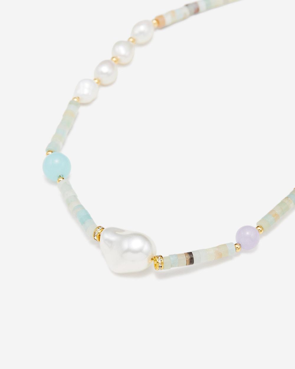 Biżuteria JW PEI Amazonite Multi Beaded Necklace Women Kolorowe | PL1401MA
