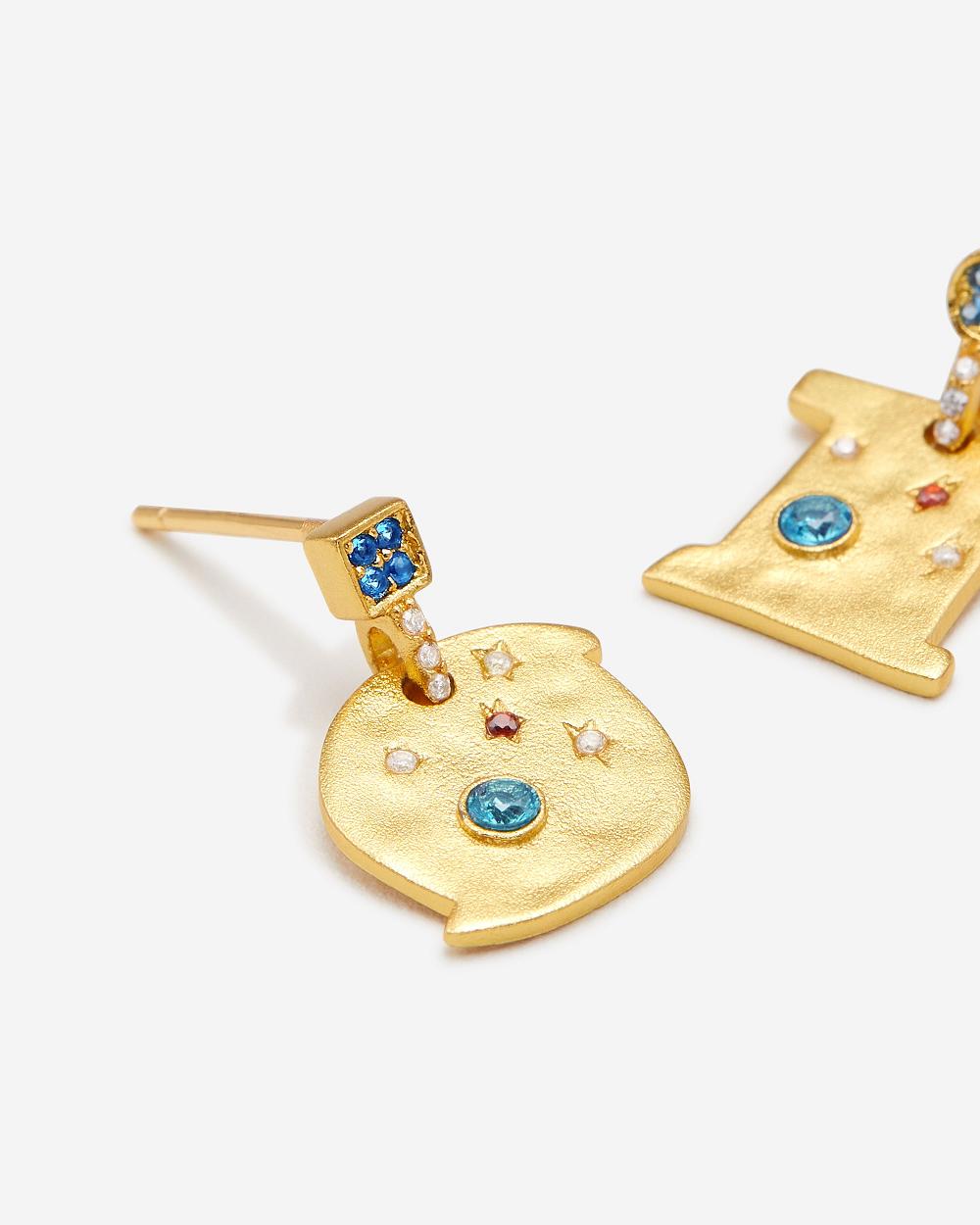 Biżuteria JW PEI Cosmos Earrings Women Złote Kolorowe | PL1411PQ
