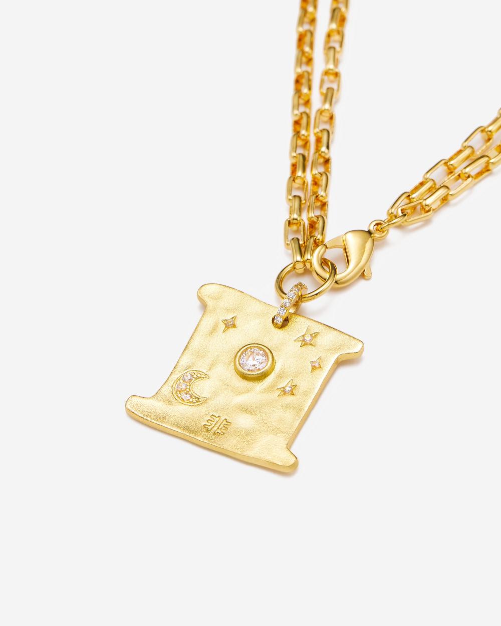 Biżuteria JW PEI Cosmos Square Necklace Women Złote | PL1420LH