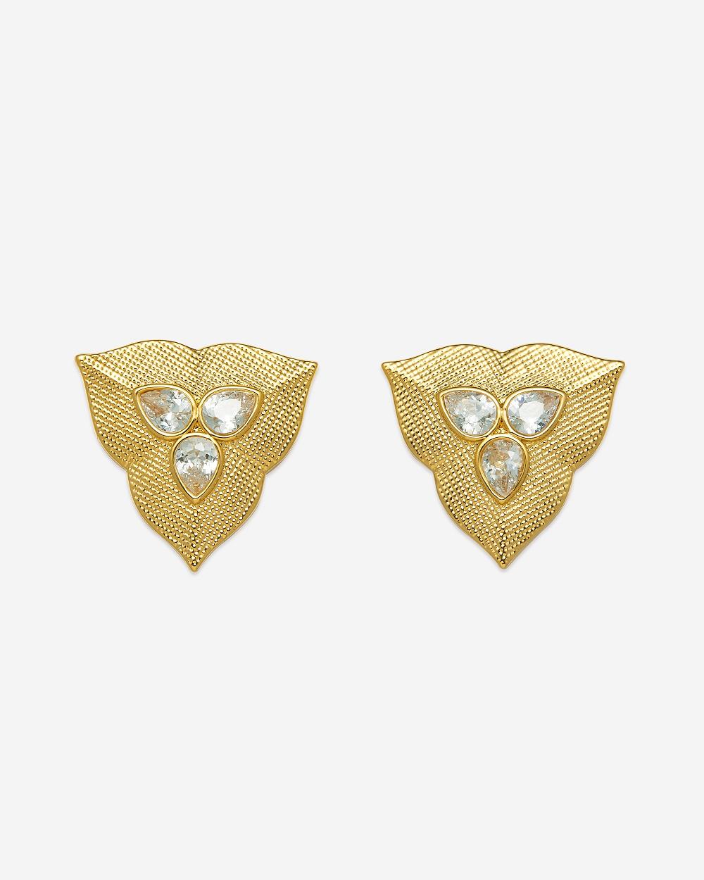 Biżuteria JW PEI Leaf Earrings Women Złote Białe | PL1452NB