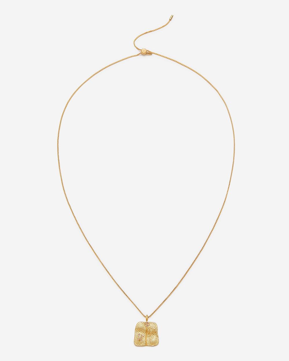 Biżuteria JW PEI Plantain Fan Pendant Necklace Women Złote Białe | PL1460UT