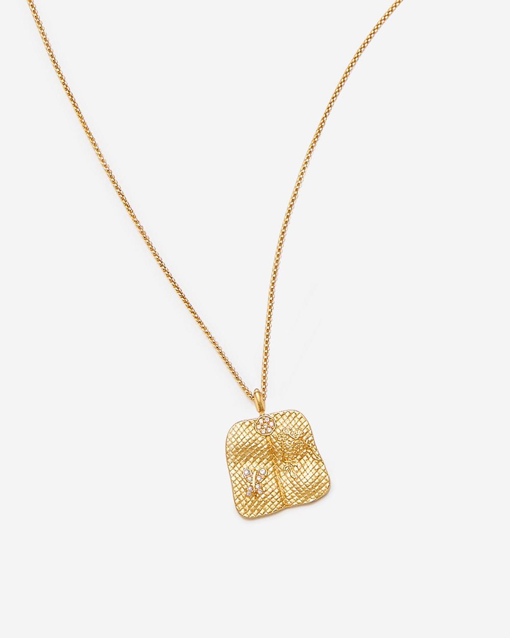 Biżuteria JW PEI Plantain Fan Pendant Necklace Women Złote Białe | PL1460UT