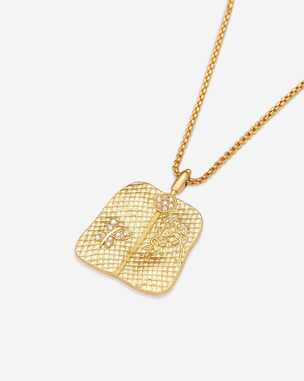 Biżuteria JW PEI Plantain Fan Pendant Necklace Women Złote Białe | PL1460UT